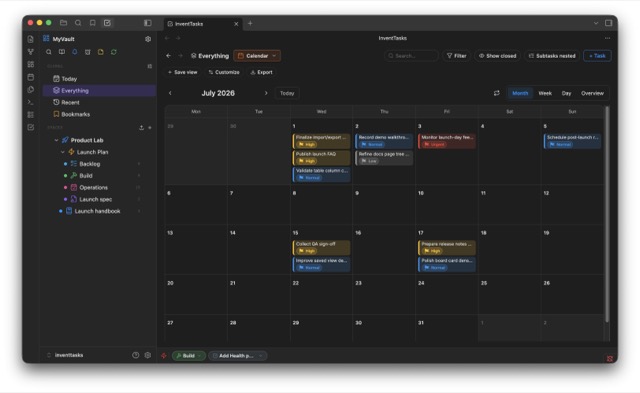 Calendar view